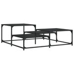 vidaXL Table basse noir 107x107x40 cm bois d'ingénierie