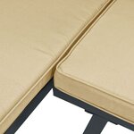 vidaXL Bancs de jardin avec coussins lot de 2 acier enduit de poudre