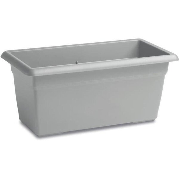 Bac à fleur rectangulaire - 60L - 80 cm - Pmastique - Stone grey