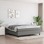 vidaXL Cadre de lit sans matelas gris foncé 160x200 cm tissu