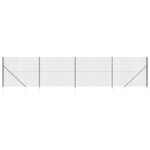 vidaXL Clôture en treillis métallique et ancrage anthracite 2x10 m