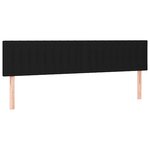 vidaXL Sommier à lattes de lit avec matelas Noir 200x200 cm Tissu