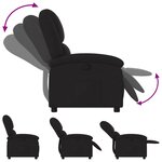 vidaXL Fauteuil inclinable Noir Tissu