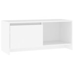 vidaXL Meuble TV Blanc 90x35x40 cm Aggloméré