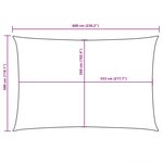 vidaXL Voile de parasol tissu oxford rectangulaire 3x6 m noir