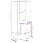 vidaXL Bibliothèque SENJA aspect de rotin marron bois massif de pin