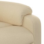 vidaXL Fauteuil inclinable Crème Tissu