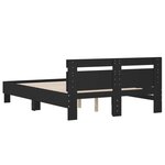vidaXL Cadre de lit sans matelas noir 135x190 cm