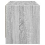 vidaXL Meuble TV avec portes en verre sonoma gris 68x37x42 cm