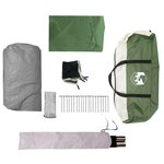 vidaXL Tente de camping avec porche 4 personnes vert imperméable