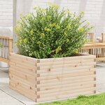 vidaXL Jardinière 80x80x46 cm bois de pin massif