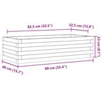 vidaXL Jardinière 90x40x23 cm bois massif douglas