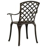 vidaXL Ensemble de bistro 5 Pièces Aluminium coulé Bronze