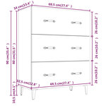 vidaXL Buffet chêne fumé 69 5x34x90 cm bois d'ingénierie
