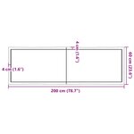 vidaXL Dessus de table bois massif traité bordure assortie