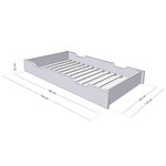 Tiroir de lit 120 x 200 BUDDY - vert pétrole