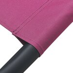 vidaXL Lit de repos d'extérieur avec auvent et oreillers rose