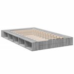 vidaXL Cadre de lit sans matelas sonoma gris 135x190 cm