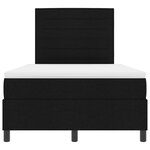 vidaXL Lit box spring avec matelas noir 120x200 cm en tissu