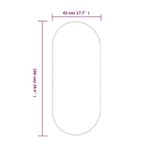 vidaXL Miroir mural Argenté 100x45 cm Ovale