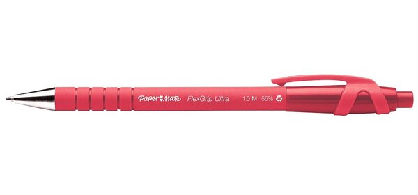 Stylo à bille FlexGrip Ultra Tracé 0 4mm Rouge à l'unité Paper Mate