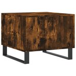vidaXL Table basse Chêne fumé 50x50x40 cm Bois d'ingénierie