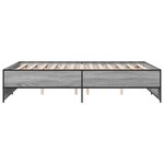 vidaXL Cadre de lit sans matelas sonoma gris 120x190 cm