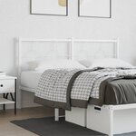 vidaXL Tête de lit métal blanc 150 cm
