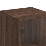 vidaXL Armoire latérale avec porte en verre chêne marron 35x37x100 cm