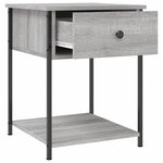 vidaXL Tables de chevet 2 Pièces sonoma gris 44x45x58 cm bois ingénierie