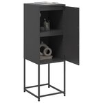 vidaXL Buffet haut noir 36x39x107 cm acier