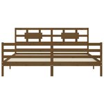vidaXL Cadre de lit sans matelas marron miel 200x200 cm bois massif