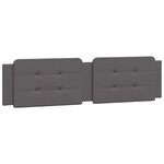 vidaXL Cadre de lit sans matelas gris 200x200 cm similicuir