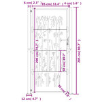 vidaXL Portail de jardin anthracite 105x205 cm acier design de bambou