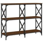 vidaXL Table console chêne marron 100x28x80 5 cm bois d'ingénierie