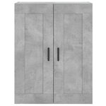vidaXL Buffet haut Gris béton 69 5x34x180 cm Bois d'ingénierie