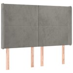 vidaXL Sommier à lattes de lit matelas et LED Gris clair 140x200 cm