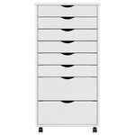 vidaXL Armoire roulante avec tiroirs MOSS blanc bois de pin solide