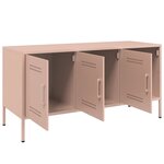 vidaXL Meuble TV rose 100 5x39x50 5 cm acier