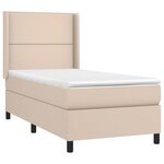vidaXL Sommier à lattes de lit matelas LED Cappuccino 90x190cm
