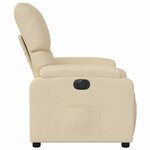 vidaXL Fauteuil inclinable électrique Crème Tissu