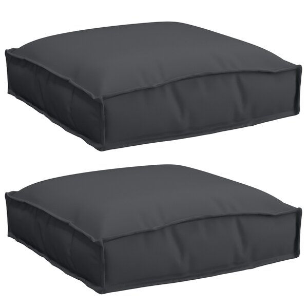 vidaXL Coussins de palette pour sièges 2 Pièces noir 40x40x8 cm polyester