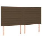 vidaXL Têtes de lit 4 Pièces Marron foncé 100x5x78/88 cm Tissu