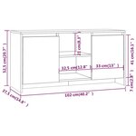 vidaXL Meuble TV Chêne fumé 102x37 5x52 5 cm Bois d'ingénierie