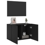vidaXL Meuble TV mural noir 60x30x41 cm