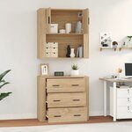 vidaXL Buffet haut Chêne sonoma Bois d'ingénierie