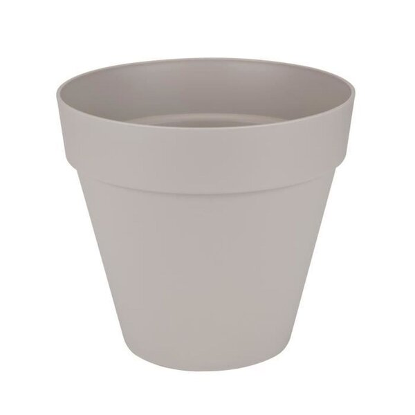 Pot de fleurs rond avec roues Loft Urban Ø 50 cm - Gris chaud