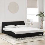 vidaXL Cadre de lit sans matelas noir 180x200 cm velours