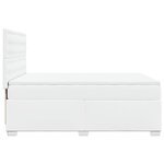 vidaXL Sommier à lattes de lit avec matelas Blanc 160x200cm Similicuir