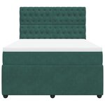 vidaXL Sommier à lattes de lit et matelas Vert foncé 160x200cm Velours
